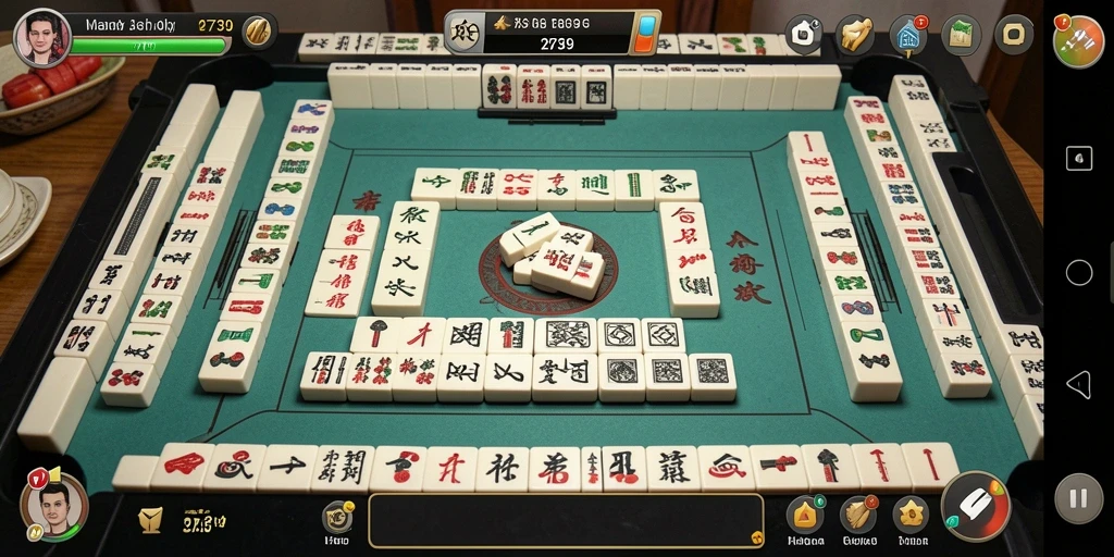 Tampilan gameplay Mahjong yang menawan dengan level menantang.