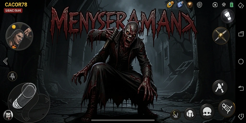 Tampilan mencekam dari gameplay CACOR78 yang menegangkan.