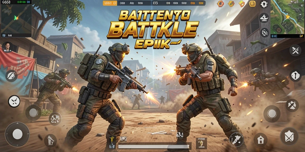 Tangkapan layar G668 menampilkan aksi seru dalam permainan Battle Royale.