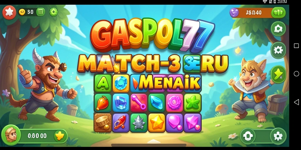 Screenshot gameplay GASPOL77 yang menampilkan keseruan mencocokkan item.