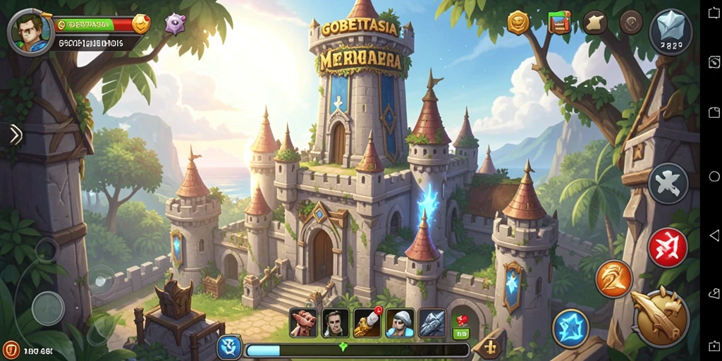 Tampilan gameplay seru dalam GOBETASIA Tower Defense.