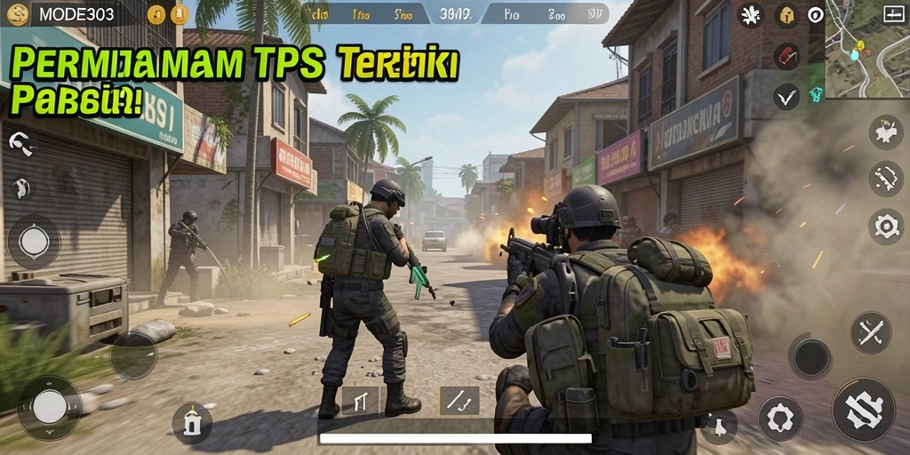 Tampilan utama gameplay MODE303 yang mendebarkan dan penuh aksi.