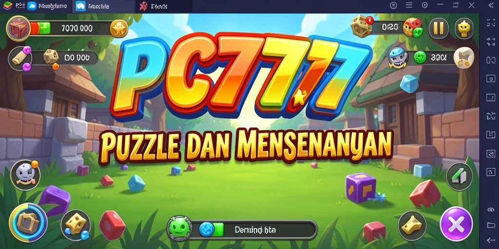 Screenshot utama PC777 yang menampilkan gameplay Puzzle yang seru.