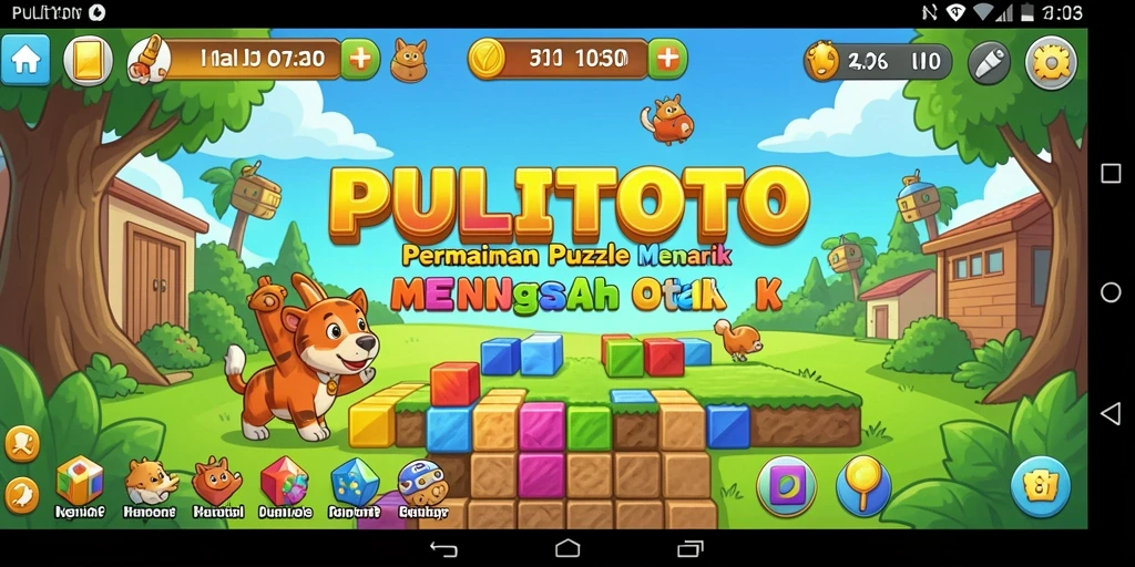 Tampilan gameplay PULITOTO yang menantang dan seru.