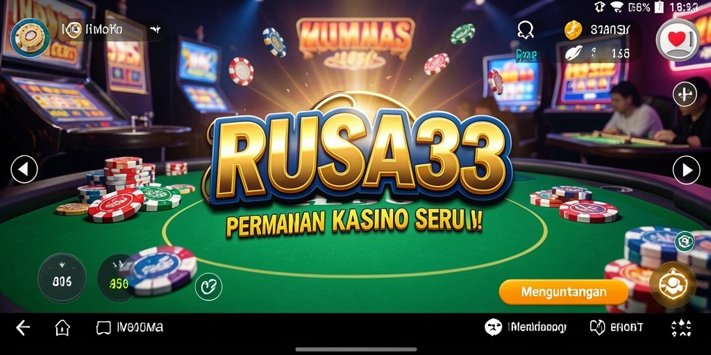 Screenshot RUSA33 menampilkan pengalaman bermain Kasino yang seru dan inovatif.