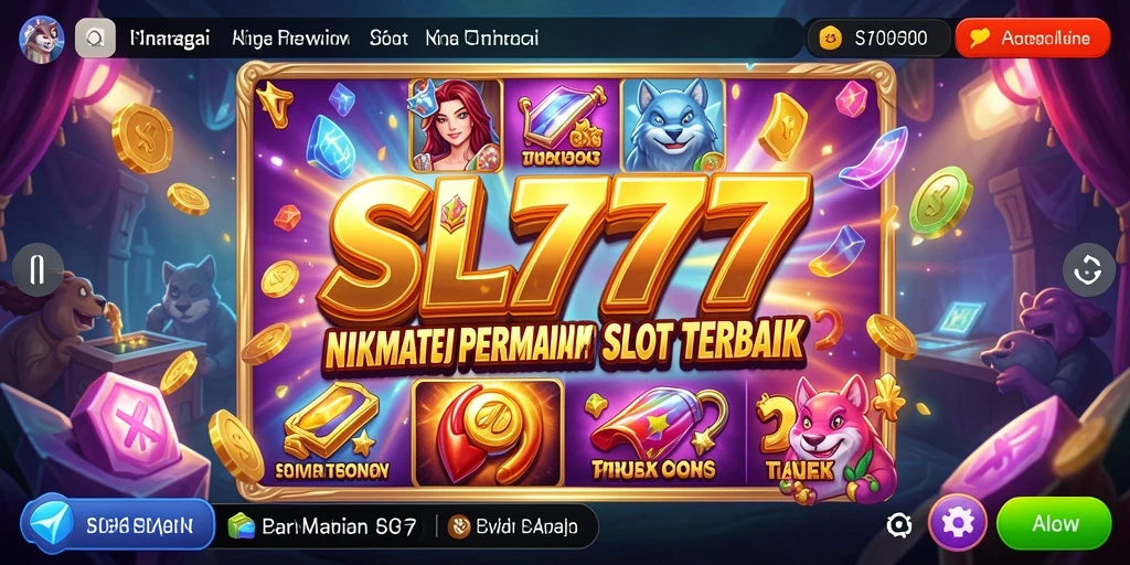 Tangkapan layar gameplay SL777 menunjukkan keseruan permainan slot.