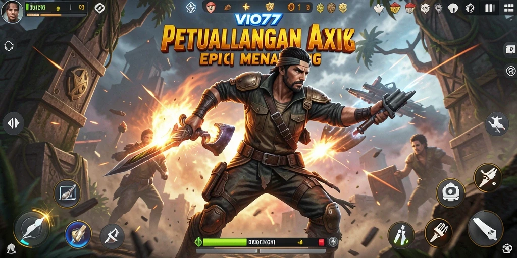 Screenshot gameplay VIO77 menampilkan aksi pertarungan yang mendebarkan.