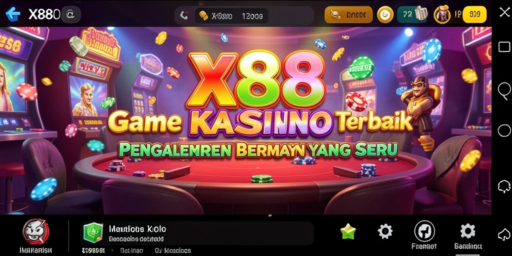Tampilan gameplay menarik dari X88 dengan berbagai permainan Kasino.